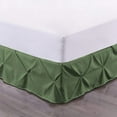 thumbnail image 3 of D.N.G. BEDDINGS 1 Piece Pinch Pleated Bed Skirt, 10 Inch Deep Pocket, 800 Thread Cotton 100% Egyptian Cotton, Olympic Queen Size (66" x 80") Inch, Solid Moss, 3 of 3