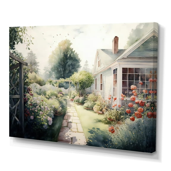 Designart Fresh Garden At The Country I Canvas Wall Art