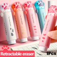 thumbnail image 2 of 1pc Cute Push-Pull Cat Claw Cute Eraser Pencil Eraser Rubber Cartoon Eraser, 2 of 9