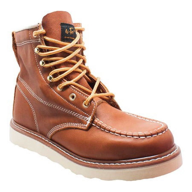 AdTec Men’s 10.5 M Brown Leather Moc Toe Work Boots EH Wedge Sole Ad Tec 6 main image 4