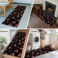 thumbnail image 6 of 2x6 Kitchen Runner Rug, Cherry Rustic Non-Skid Rubber Backing Large Rectangle Rugs - Living Room Bedroom Home Office, Spring Summer Tropic Fruit Black Indoor Floor Mat Carpets Washable Rug, 6 of 9