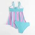 thumbnail image 5 of Qingpeng Plus Size Tankini Swimsuit for Women Color Block Tummy Control Two Piece Bathing Suit Slimming Swim Top with Bottom, 5 of 5