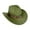 Green, variant on Abbraccia Cowboy Hat Cosplay with Wide Belt for Hiking Travel Carnival Costume Accessories Black