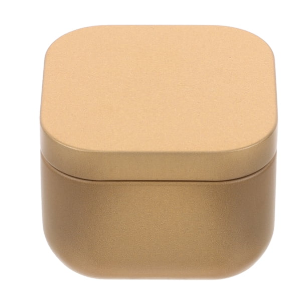 Pequeña caja metálica con tapa para guardar té, mini recipientes para especias, latas de café vacías de hojalata, tarro de caramelos, organizador de té a granel, latas de especias