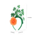 thumbnail image 2 of KAKOWELY Diadema de trébol, decoración de San Patricio, tocado festivo, tocado de San Patricio, 2 of 5