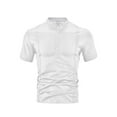 thumbnail image 4 of Afdoent Mens T-Shirt Male Spring Summer Fashion Solid Color T Shirt Pearl Small Twill Short Sleeve Soft Comfort Tee Shirts, 4 of 9