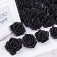 thumbnail image 5 of 100PCS Artificial White Rose 7Cm Flower Valentine'S Day Flower Head White Decoration Accessory Black, 5 of 5