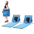 thumbnail image 5 of Foldable Beach Mat Lounge Chair in Blue with Breathable Mesh Back and Handy Cooler Pocket, Perfect for Sunbathing and Outdoor Relaxation, 5 of 9