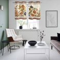 thumbnail image 3 of Vintage Floral Kitchen Curtains Window Panels, Elegant Pastoral Botanical Retro Art Insulated Window Treatment Curtain, Grommet Curtains for Bedroom/Living Room/Bathroom, 2 Piece 27.5"Wx39"L, 3 of 8