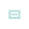 Large Boutique Aqua Damask Sign Cards - 8½”H x 11"W - Pack of 25