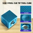 thumbnail image 5 of GSE Games & Sports Expert 5-in-1 Pool Cue Tip Tool Cube. Billiard Cue Stick Tip Repair Tool Accessories Includes Shaper, Scuffer, Aerator - Blue, 5 of 8