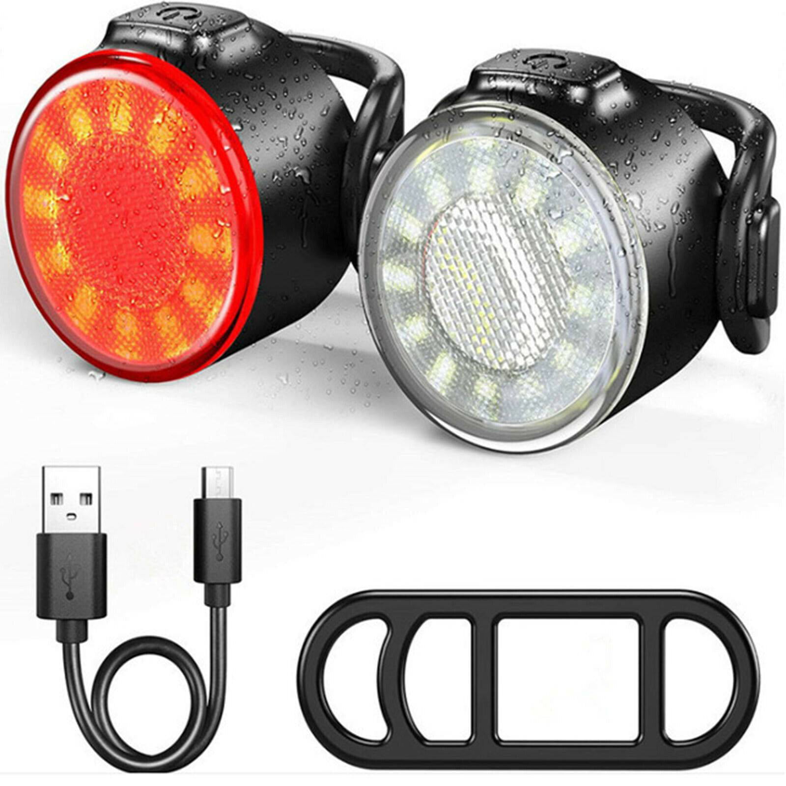 LED Fahrradlicht Set Fahrradbeleuchtung Scheinwerfer USB Vorne Hinten Lampe DE 