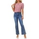 thumbnail image 2 of BLUSA DE MUJER CON COLLAR PETER PAN EN CONTRASTE Y MANGAS CORTAS PUFF, CAMISA A CUADROS ROJA S, 2 of 6