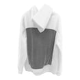 thumbnail image 4 of Women Backless Hollow Mesh Hooded Long Sleeve Oversized Rhinestone Sweatshirt Party Top, 4 of 5
