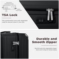 thumbnail image 5 of Gynky Luggage Sets 3 Piece with Duffel Bag 20 in Carry on Luggage Set Hardshell ABS Suitcase with 360° Spinner Wheels for Women Men, Black, 5 of 7