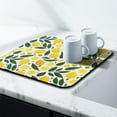 thumbnail image 3 of Lemon Pattern Dish Drying Mat, Cute Yellow Summer Fruit Design Absorbent Kitchen Mat, 3 of 7