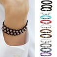 thumbnail image 2 of Men Natural Stone Bead Bracelets Stone Bead Lightweight Tiger Bracelet Wear-resistant Jewelry Party Elastic Rope Bangles Fashion Tiger Bracelet Party Type 12, 2 of 7