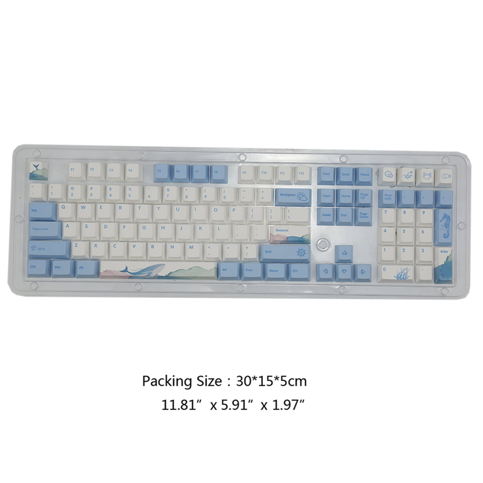 lanema Dolphin Theme Keycaps 110 Cherry Keys PBT Keycaps Mechanical Keycap Full Set