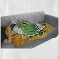 thumbnail image 6 of Jacob Soft Flannel Fleece Blanket, Personal Male Name in Green Shades on Comic Burst Effect Illustration, Cozy Plush for Indoor and Outdoor Use, 50" x 60", Marigold Green and White, by Ambesonne, 6 of 6
