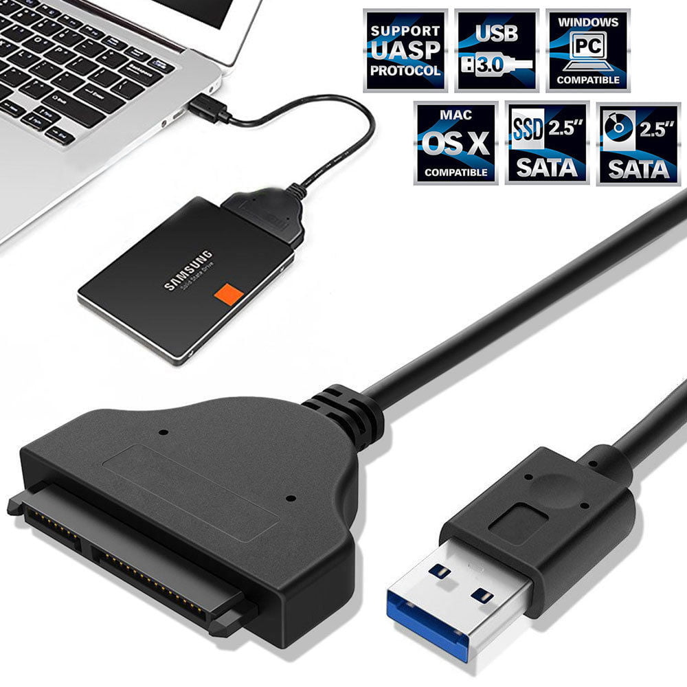 USB 3.0 to 2.5 SATA Cable HDD SSD Hard Drive Adapter Cable Windows 10 Mac OS