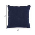 thumbnail image 5 of Benzara BM228906 Textured Fabric Throw Pillow with Piped Edges, Navy Blue & Beige, 5 of 5