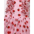 thumbnail image 5 of IBTOM CASTLE Kids Girls Birthday Party Dress Sequins Butterfly Daisy Polka Dots Embroidery Princess Tulle Wedding Pageant Evening Gown 3-4 Years Pink Strawberry, 5 of 8