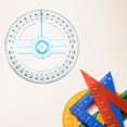 thumbnail image 4 of HONITANO 6Pcs Plastic Circle Ruler with 360 Degree Clear Protractor for Math Measurement and Drawing, 4 of 7