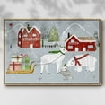 thumbnail image 3 of Stars and Snowflakes Collection A - Framed Gallery Wrapped Holiday Canvas - 25 x 37 - Natural Wood Frame, 3 of 9