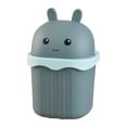 thumbnail image 3 of Cute Mini Desk Trash Can With Lid Small Waste Basket For Bedroom Office Bathroom Multi Functional Garbage Container Home Decor, 3 of 6