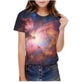 thumbnail image 2 of Fnooota Girls T Shirts, Crew Neck Printed Pullover Summer Short Sleeve Tops Multicolor Size 7-8 T, 2 of 7