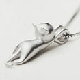 thumbnail image 6 of AYYUFE Women 925 Sterling Silver Jumping Cat Pendant Necklace Collar, 6 of 7