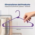 thumbnail image 2 of Ganchos de Plastico Premium SereneLife, Antideslizantes, Ahorradores de Espacio, Duraderos y Resistentes, para Camisas, Suéteres, Sudaderas, Abrigos, Pantalones y Vestidos, Violeta, Pack 100, 2 of 7