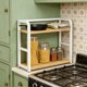 thumbnail image 4 of CaiYueKe Kitchen Storage Rack Two Tier Metal Organizer Spice Shelf Countertop Pantry Cabinet Organizing Rack Sturdy Space Saving Durable Kitchenware Rack, 4 of 7