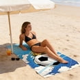 thumbnail image 6 of huayou 27.56 x 55.12 inch Soccer Ball Print Beach Towel, Dry Absorbent Towel for Swimming Beach Travel and Sports Activities, 6 of 7