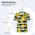 thumbnail image 4 of Balery Orange and Lemon Baseball Jersey for Men Casual Button Down Shirts Short Sleeve Active Team Sports Uniform-Large, 4 of 9