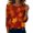 Earthy Yellow, variant on Bbyeadc Women's 3/4 Sleeve Blouses Crew Print Maple Leaf Print Top Printed Casual Lightweight Comfortable Loose Fit Versatile Shirts,Black(M)