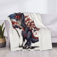 thumbnail image 4 of Throw Blanket for Couch, Vintage American flag Dragon Super Soft Fuzzy Comfy Warm Throw Blanket, Cuteness Lightweight Cozy Plush Flannel Blanket & Throws for Sofa and Bed All Season, 4 of 5