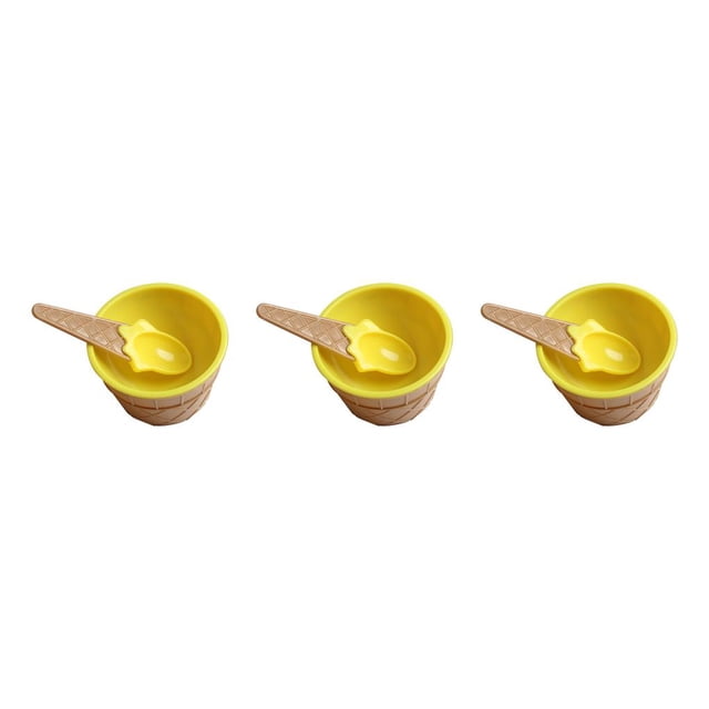Bearachild Taza de helado para niños Postre Helado Tazón de PP con cuchara Vajilla Vajilla Type1 NO1 Bearachild CBP146423