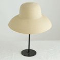 thumbnail image 5 of Sombrero de paja para mujer: Sombrero de ala ancha plegable informal Sombrero de playa de verano para viajes, 5 of 5