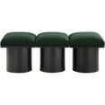 thumbnail image 3 of Meridian Furniture Pavilion Green Boucle Fabric Bench, 3 of 10