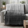 thumbnail image 2 of Grey Ombre Blanket Soft Cozy Warm Throw Blanket for Couch, Plush Fuzzy Flannel Fleece Blankets for Sofa, Modern Abstract Art Ocean Oil Painting Bed Blankets Lightweight Gifts for Women, 50"x60", 2 of 9