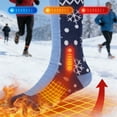 thumbnail image 2 of Rechargeable Heated Socks for Men Women,Washable,USB Battery Heated Socks 3 Heating Levels for Camping,Hiking,Hunting,Skiing,Walking,Fishing,Winter Sports Outdoors Snowflake Foot Leg Warmers, 2 of 6