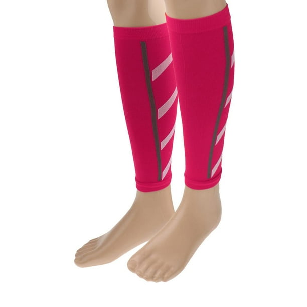 Unisex Compression Leg Sleeves for Running - Helps Shin Splints Rose red 