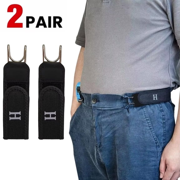 Metal Hook Elastic Belt, Buckleless Belt Hook, No Buckle Belt for Men