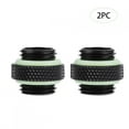 thumbnail image 1 of XingJian LLC Water Cooling Dual External Thread Hose Adapter Compression Fitting (2 Pieces), 1 of 9