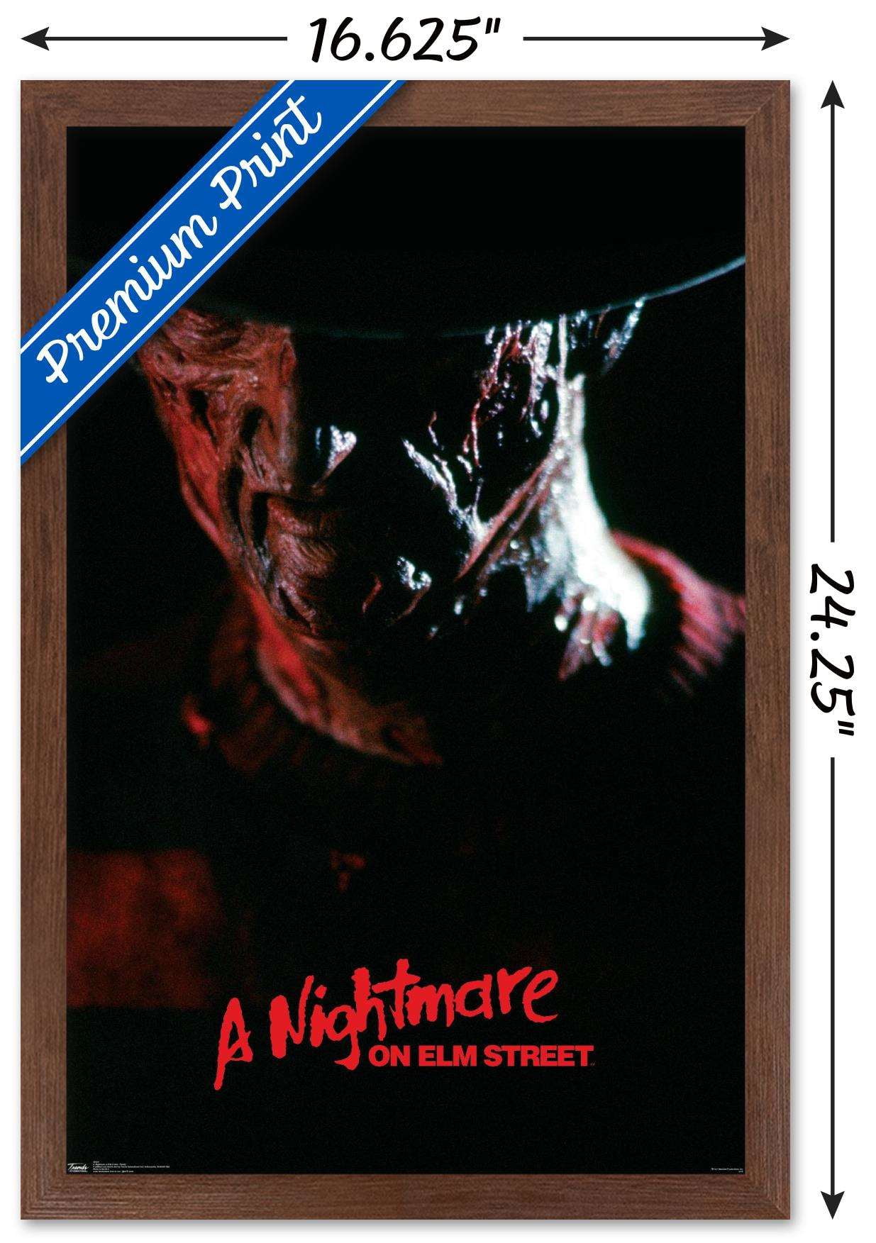 A Nightmare on Elm Street - Freddy Wall Poster, 14.725" x 22.375", Framed