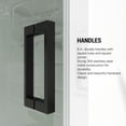thumbnail image 6 of MCOCOD 57 to 60 in. W x 72 in. H Frameless Shower Door with Soft Close, 3/8" (10 mm) Clear Tempered Glass, Single Sliding Alcove Shower Doors, Matte Black Finish, 6 of 10