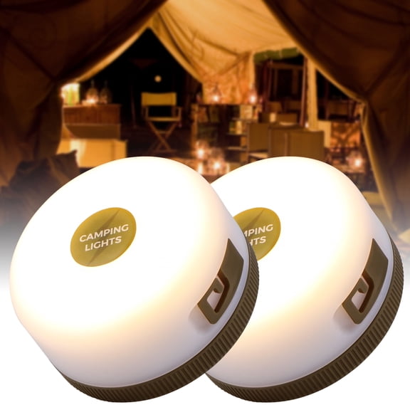 Camping String Lights 2 Pack Portable Outdoor Hanging Lights 26.24Ft with 5 Lighting Modes IPX4 Waterproof Rechargeable for Garden Yard Christmas Party Camping Hiking