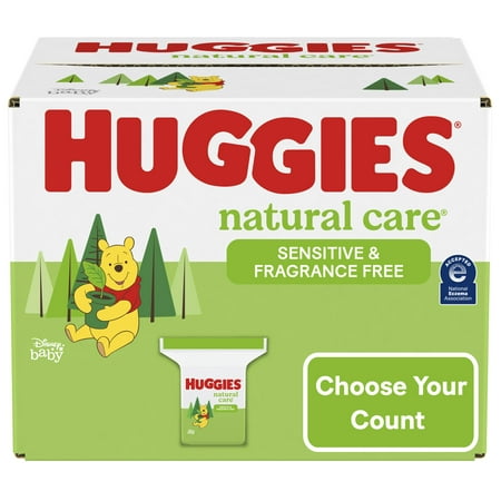 Huggies Natural Care Sensitive Baby Wipes, Unscented, 2 Refills, 352 Total Ct (Select for More Options)