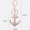 thumbnail image 2 of AYHU Rose Gold Tone Cute Anchor Bag Charm Keychain Car Key Chain with Key Rings for Women Girls Gifts, Small, 2 of 5